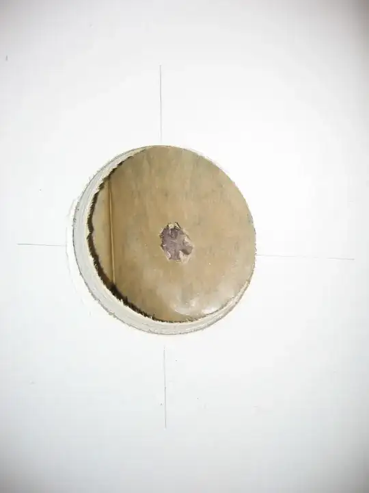 Drill 3" hole where previously fastened