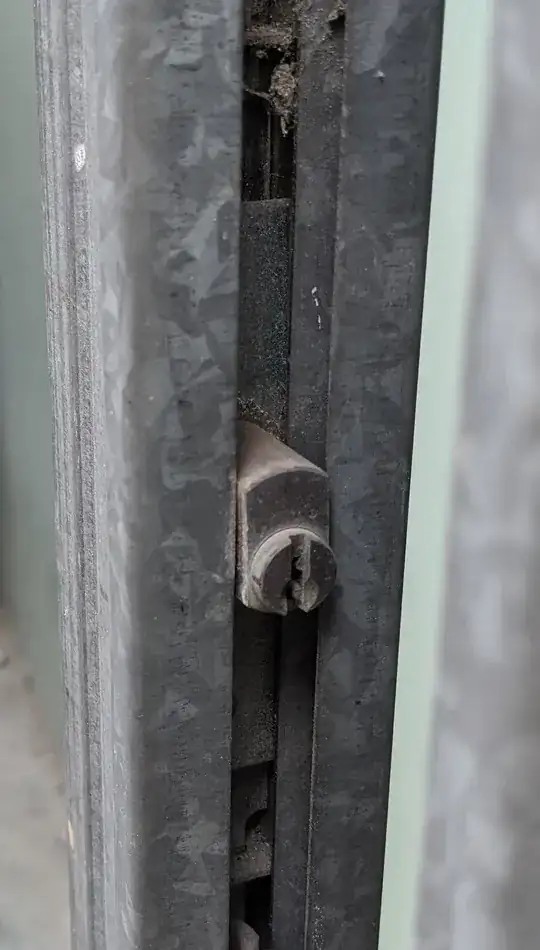 Lock still installed in the gate