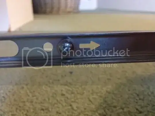 A view of the screw head from the outside