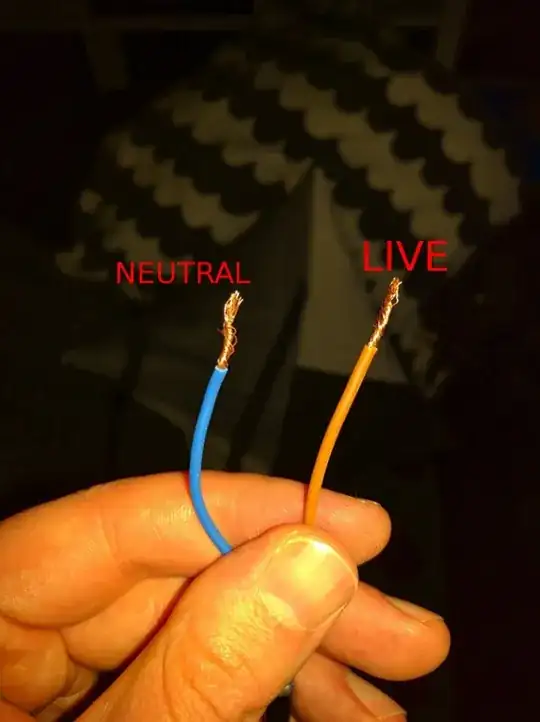 The cable from the light I want to fit