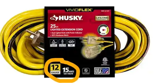 12 gauge extension cord
