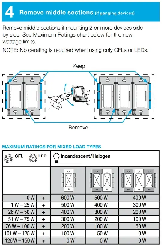 switch instructions from Lutron
