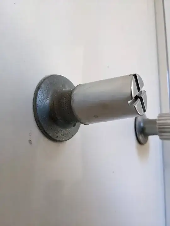 Side view of knob base