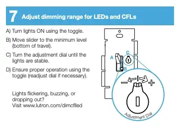 dimmer adjustment