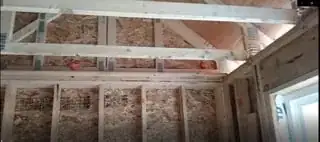 truss end pre-drywall