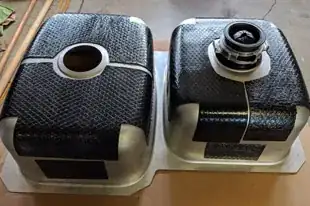 A sink with sound-dampening pads applied