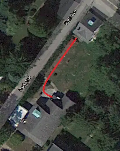 House to Garage line