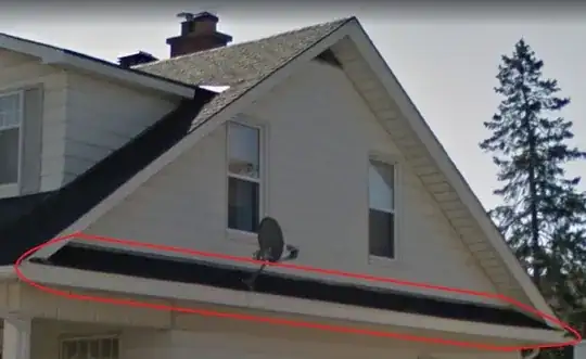 Gable end with thin shingle roof underneath
