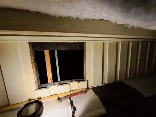 new opening into the roof 'space'