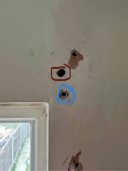 wall showing drilled holes