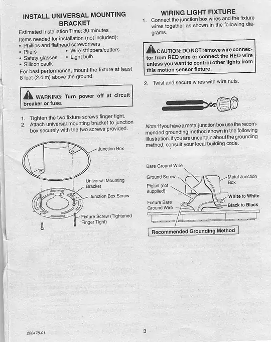 fixture installation pg3