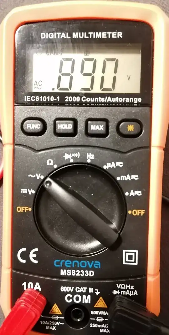 Multimeter Setup and Result