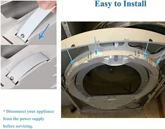 dryer drum bearing slide installation - image from Amazon