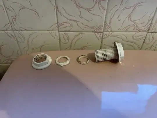 Remains of original plastic connector