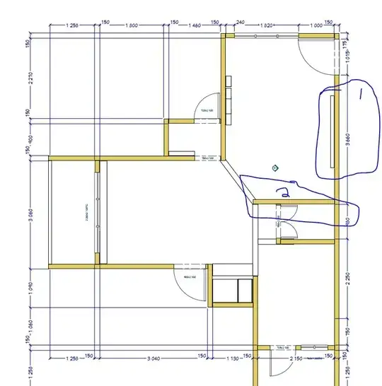 top view of floor plan of living room