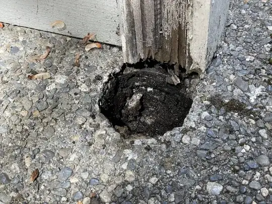 Drain for downspout also clogged