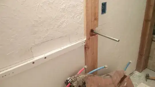 checking steel bar length in wall