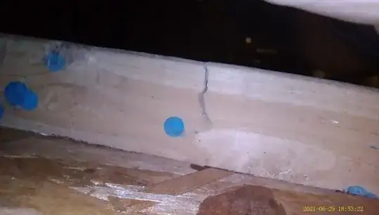 top view bottom flange - crack