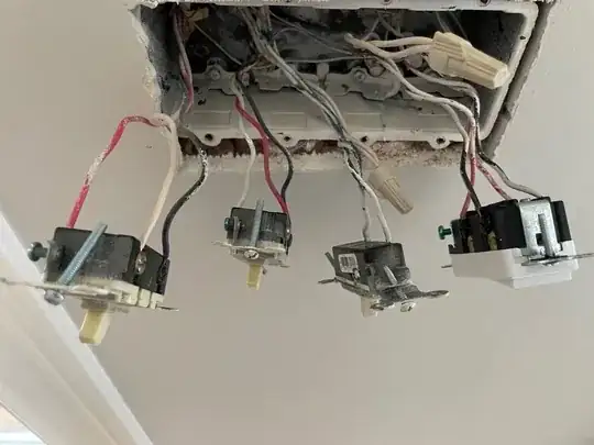 Switches showing wiring