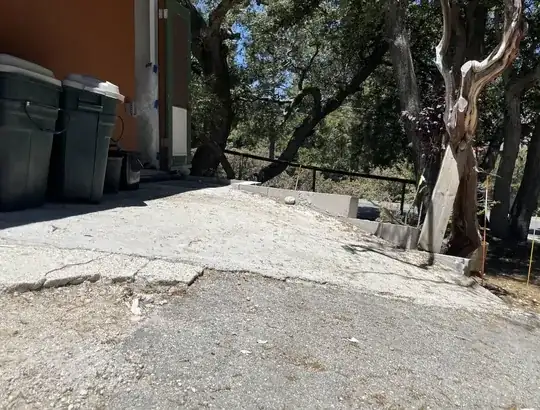 warped concrete entry