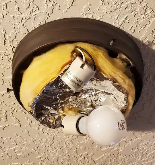 ceiling light fixture with insulation