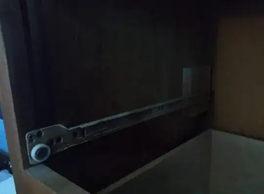 The inside of the drawer without the drawer