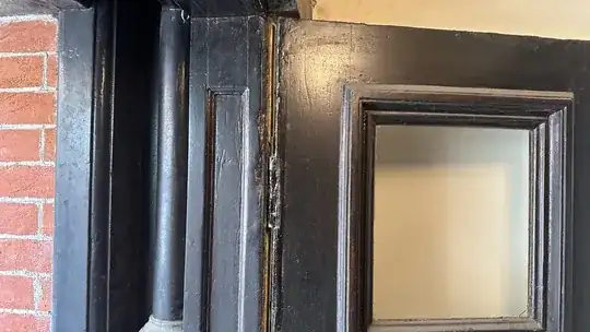 outside view of door and hinge