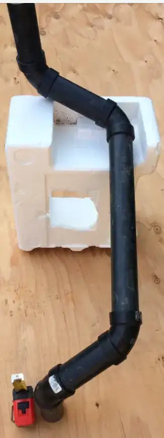 extending plumbing vent under roof to avoid solar using 22.5 degree fittings