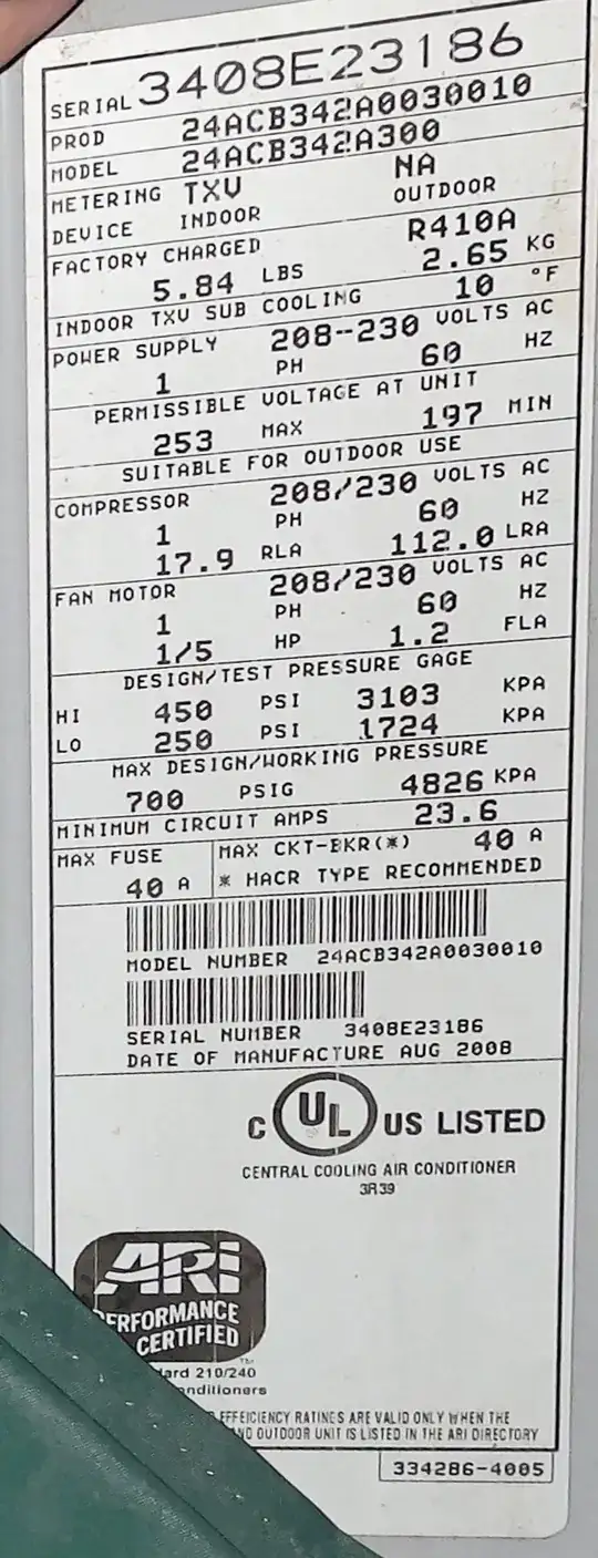 Bigger A/C unit - guessing 1st Fl