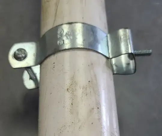 conduit hanger on pipe.