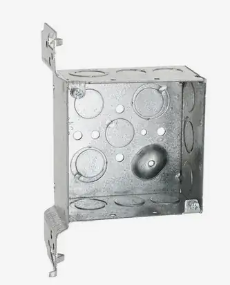 4" welded steel box with mounting ears