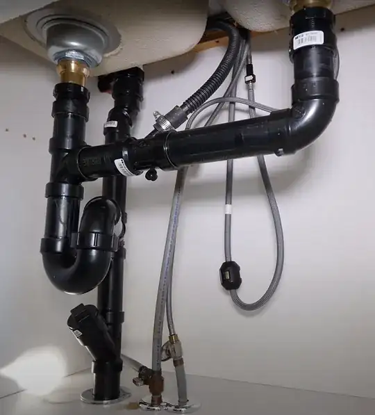 Solution 1: Cemented ABS p-trap assembly