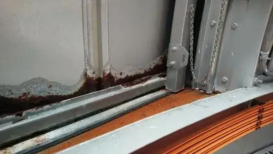The worst area, plus surface rust