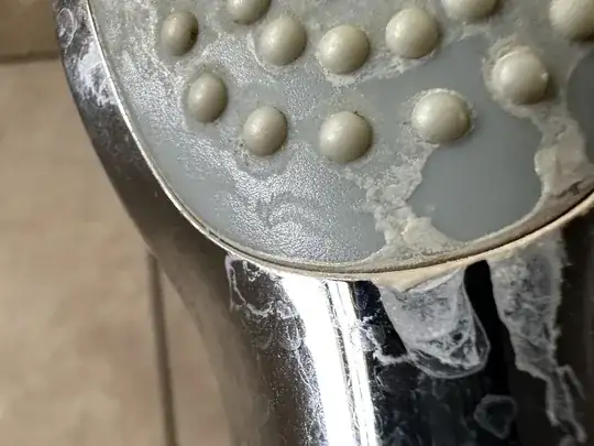 Stains on bathroom fittings