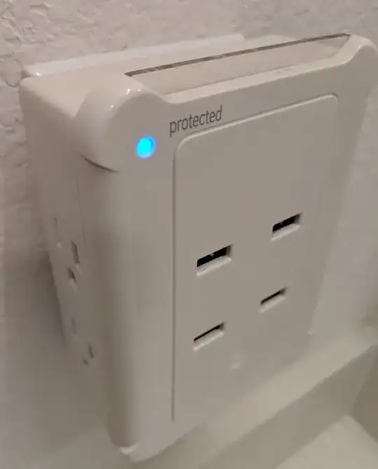 Front view of outlet