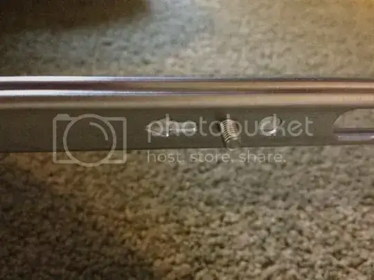 A view of the screw thread from the inside