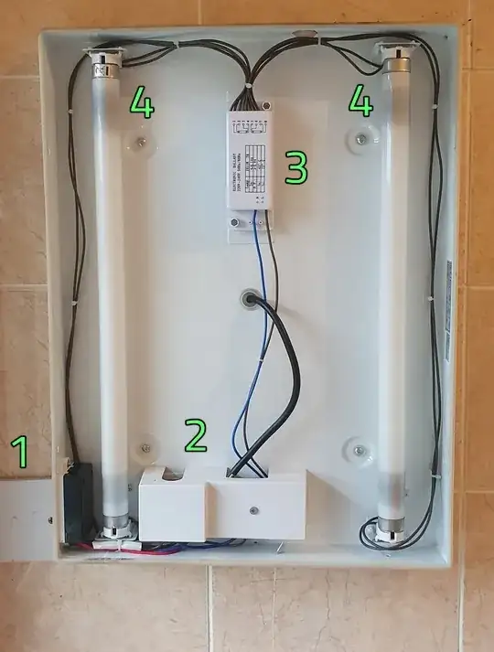 photo of mirror innards