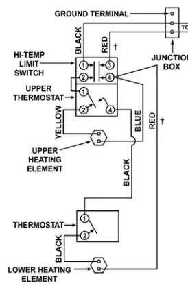 hot water heater wiring diagram