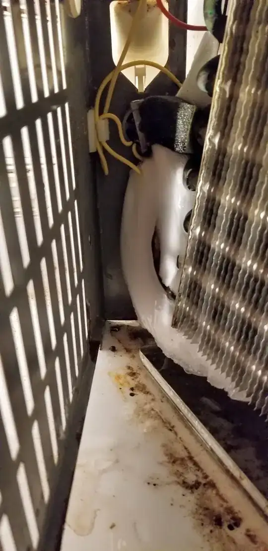 frozen parts of coil