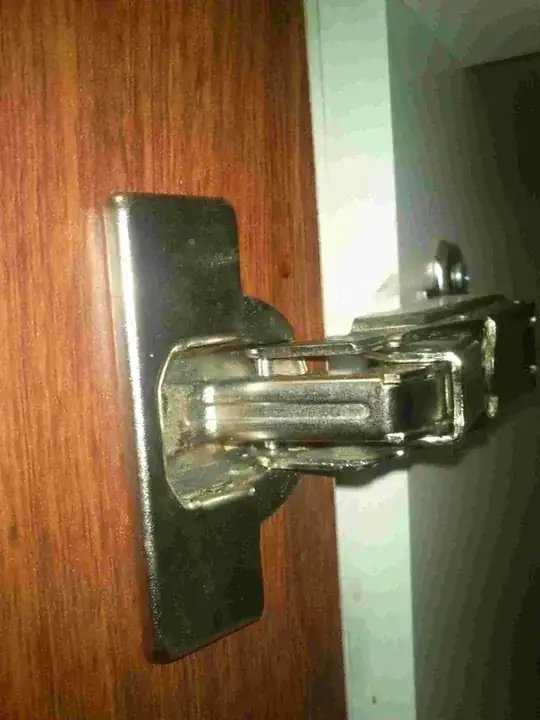 Kitchen cabinet hinge with no screw