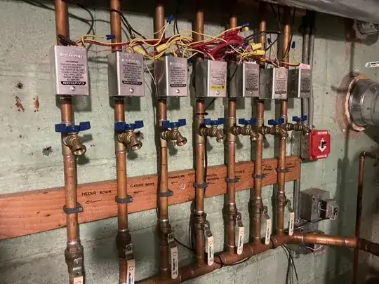 Wall with seven zone switches