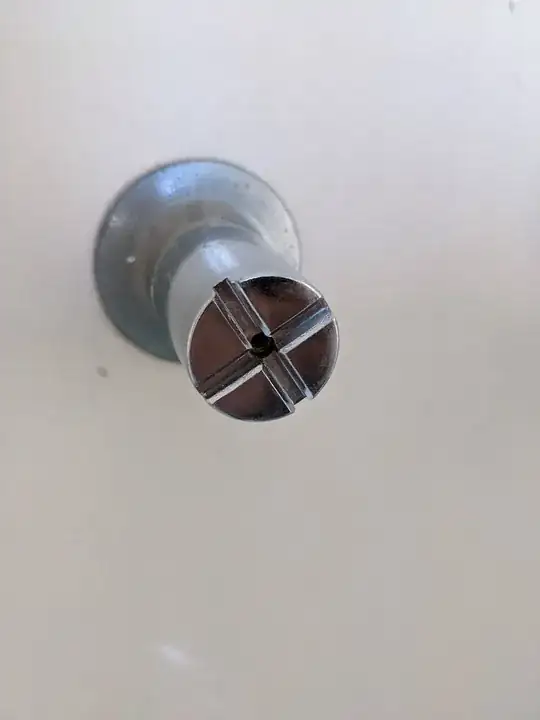 Front view of knob base