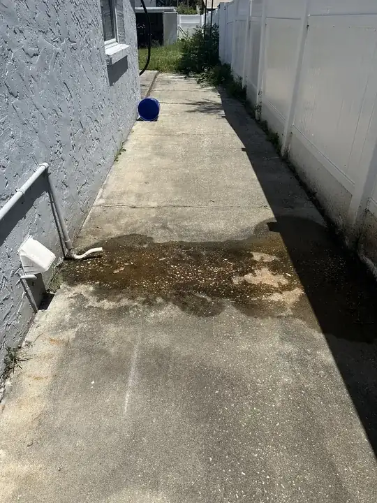 drain onto sidewalk