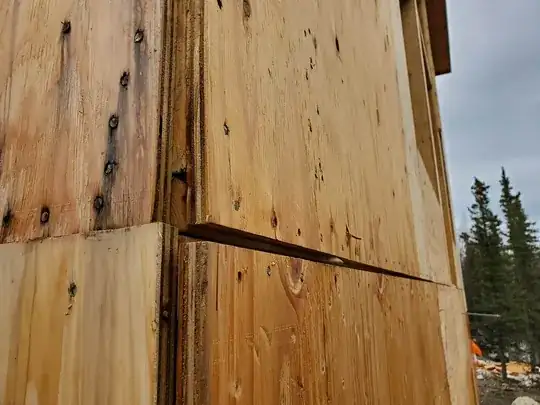 Poor wall sheathing installation