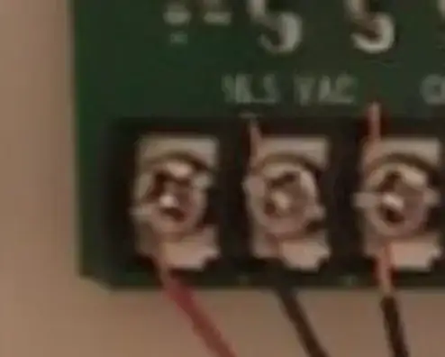 power supply connection to the alarm panel