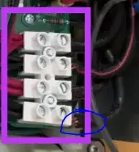 Bottom wire circled
