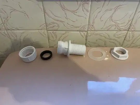 Exploded arrangement of McAlpine R4M tank connector