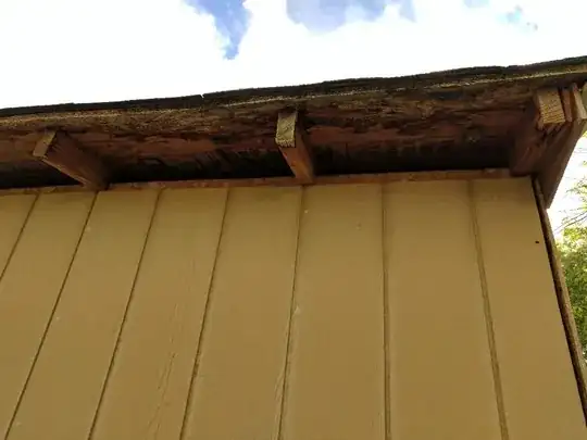 My Shed with the gap at the top