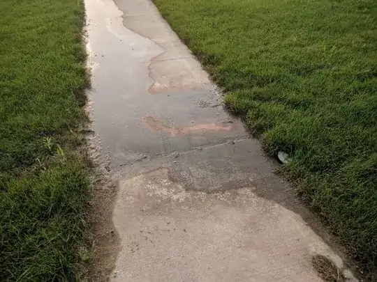 sidewalk with tiling outlet