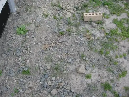 stony ground, with brick for reference